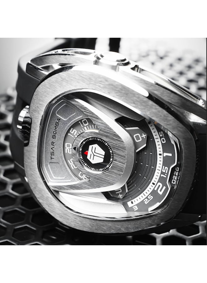 TSAR BOMBA Men's Rubber Automatic Watch TB8213A-06(1+2)SET - 44*52 mm - Image 4